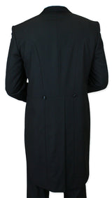 3-Piece Black Tuxedo - White Vest