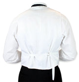 3-Piece Black Tuxedo - White Vest