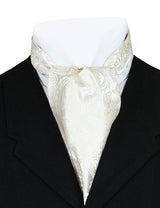 Opulent Paisley Ascot - Cream