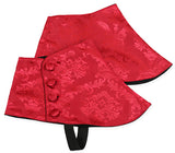 Premium Mens Button Spats - Red Duncan Jacquard (One Pair)