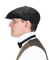 Linen Applejack Cap - Black
