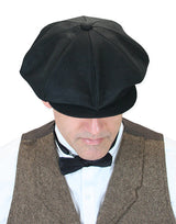 Linen Applejack Cap - Black
