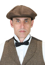 Linen Applejack Cap - Brown