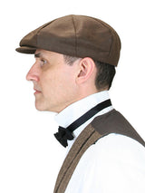 Linen Applejack Cap - Brown