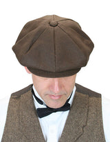 Linen Applejack Cap - Brown