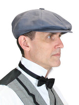 Linen Applejack Cap - Charcoal