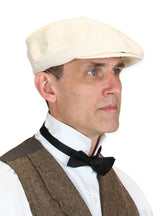 Linen Applejack Cap - Ivory