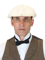 Linen Applejack Cap - Ivory