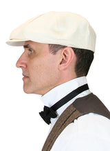 Linen Applejack Cap - Ivory