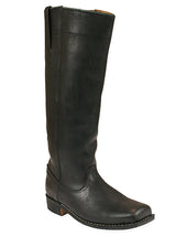 Mens Long Riding Boot - Black Leather