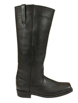 Mens Long Riding Boot - Black Leather