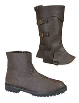 Convertible Boot - Brown Faux Leather