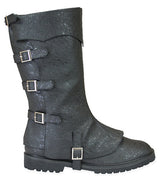 Convertible Boot - Black Faux Leather