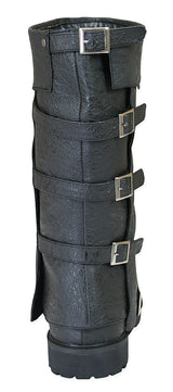 Convertible Boot - Black Faux Leather