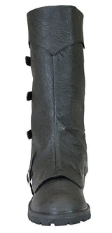 Convertible Boot - Black Faux Leather