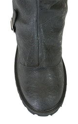 Convertible Boot - Black Faux Leather