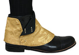 Premium Mens Button Spats - Gold Jacquard (One Pair)