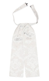 Satin Puff Tie - White Yukon