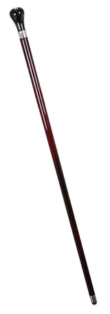 Faux Tortoise Knob Handle Walking Stick - Chestnut Brown