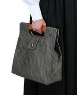 Small Carpetbag - Black Tweed