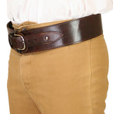 Powder Belt - Plain Brown Leather