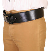 Powder Belt - Plain Black Leather