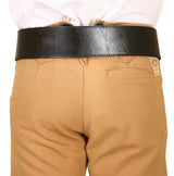 Powder Belt - Plain Black Leather