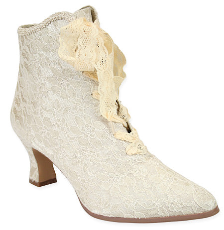 ivory dress boots Vintage Ladies Ivory Lace Boots (Size 7) | 1800s | Old Fashioned | Traditional