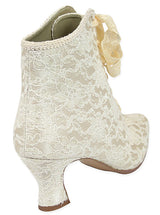 Destiny Victorian Ankle Boot - Ivory Lace