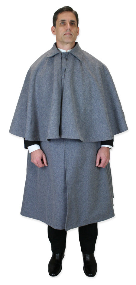 Wool Inverness Cape - Gray