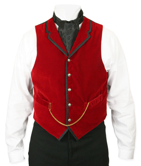 Bonaventure Velvet Vest - Red