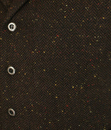 Burke Herringbone Vest - Walnut