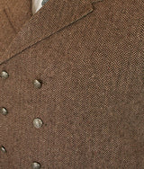 Cavendish Tweed Vest - Brown Herringbone