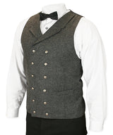 Rathbone Tweed Vest - Gray Herringbone