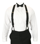 Elastic Convertible Suspenders - Black