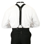 Elastic Convertible Suspenders - Black