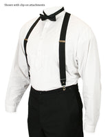 Elastic Convertible Suspenders - Black
