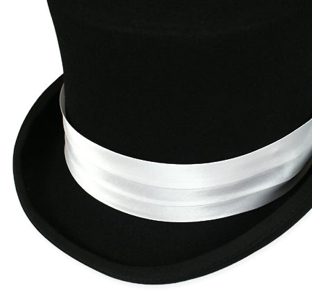 Hat Band - White Satin