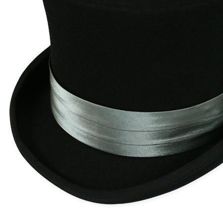 Hat Band - Charcoal Satin