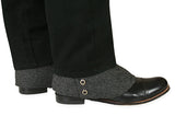 Premium Mens Button Spats - Burford Herringbone Tweed (One Pair)