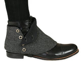 Premium Mens Button Spats - Burford Herringbone Tweed (One Pair)