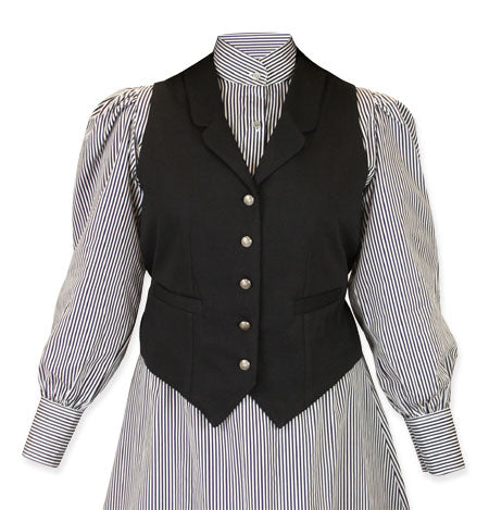 Ladies Classic Canvas Vest - Black