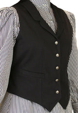 Ladies Classic Canvas Vest - Black