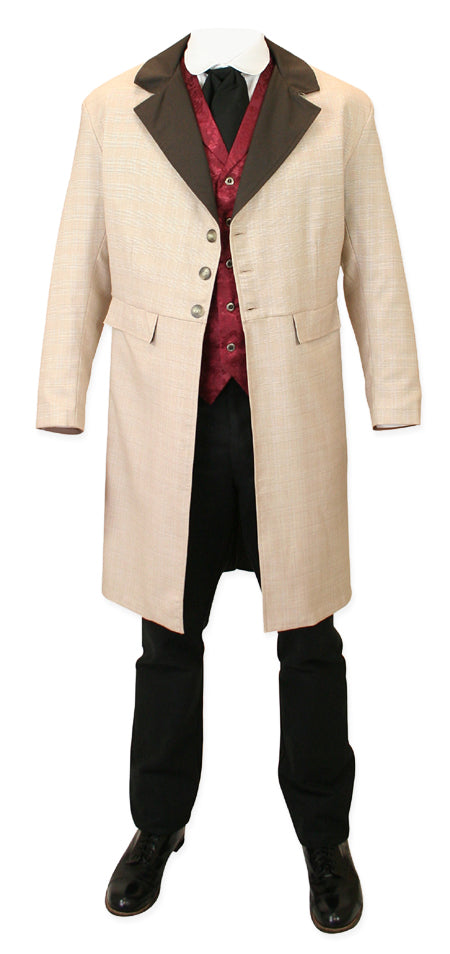 Wooster Frock Coat - Tan Plaid