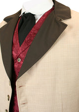 Wooster Frock Coat - Tan Plaid