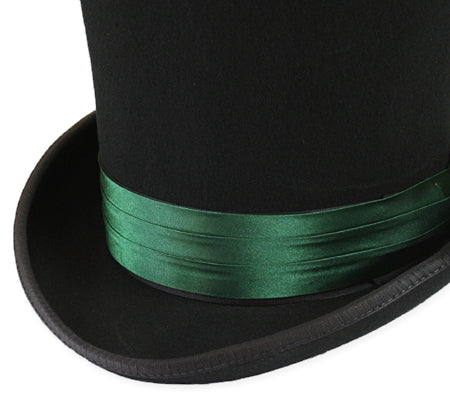 Hat Band - Emerald Green Satin