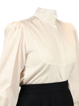 Muriel Pleated Blouse - Natural