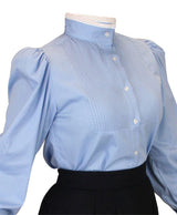 Muriel Pleated Blouse - Blue