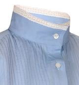 Muriel Pleated Blouse - Blue