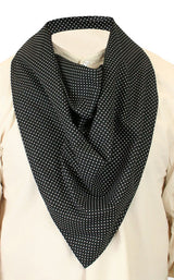 Cotton Neckerchief - Black Dot